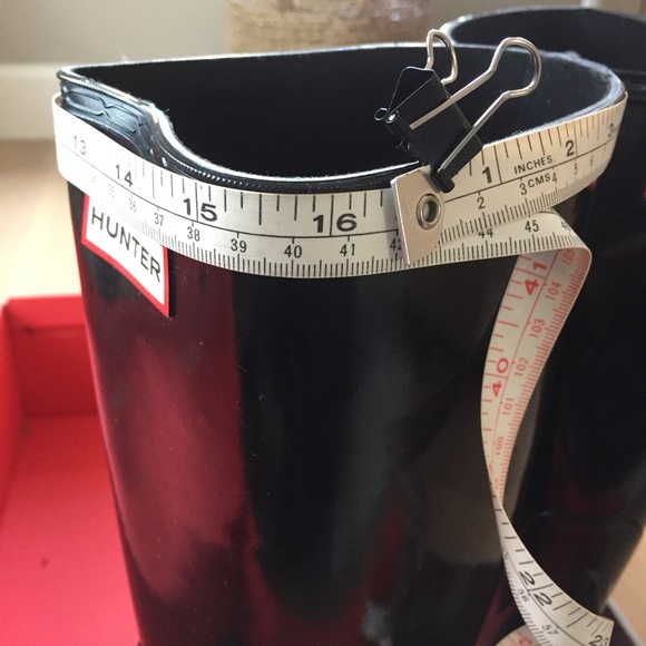 Hunter black gloss huntress boots (runs large) - Picture 9 of 11